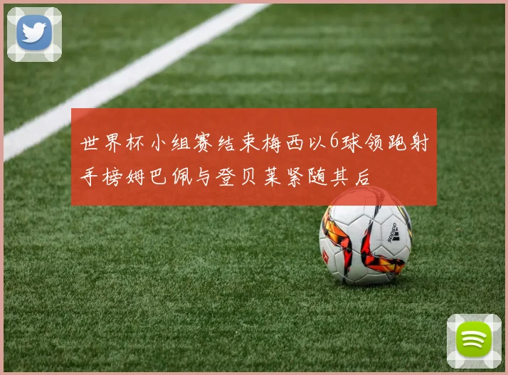 世界杯小组赛结束梅西以6球领跑射手榜姆巴佩与登贝莱紧随其后